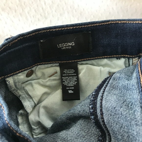 Express Blue Ripped Skinny Jeans - Picture 2 of 5